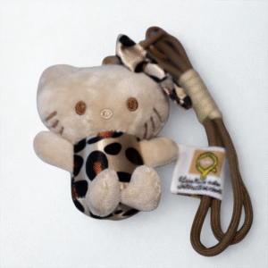 Leopar Desenli Ayıcıklı Anahtarlık